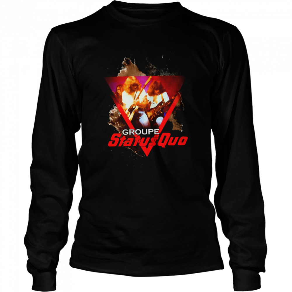 Cool Rock Music Groupe Status Quo shirt Long Sleeved T-shirt