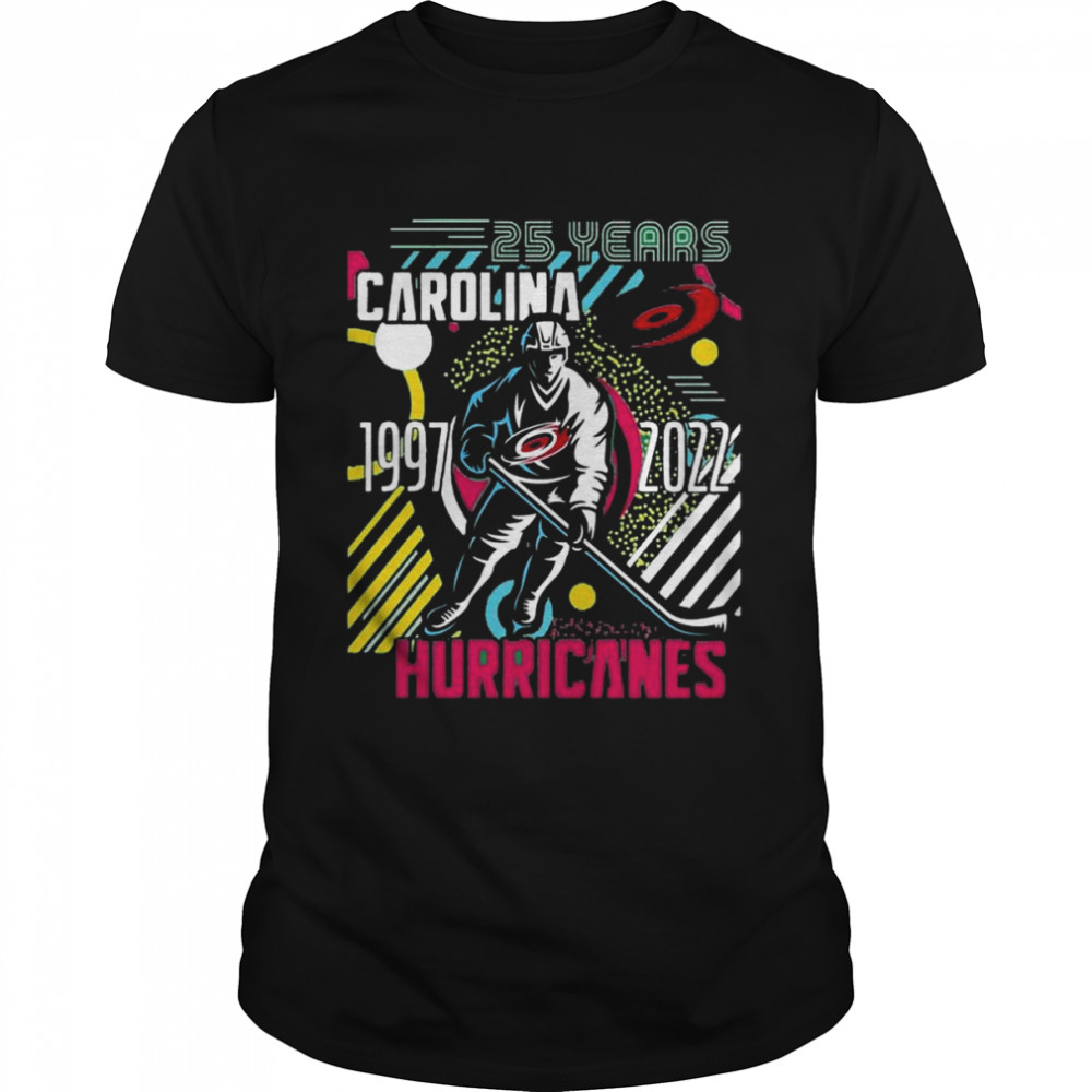 Carolina Hurricanes Checkered Flag 90S Player Graphic T-Shirt 2022
