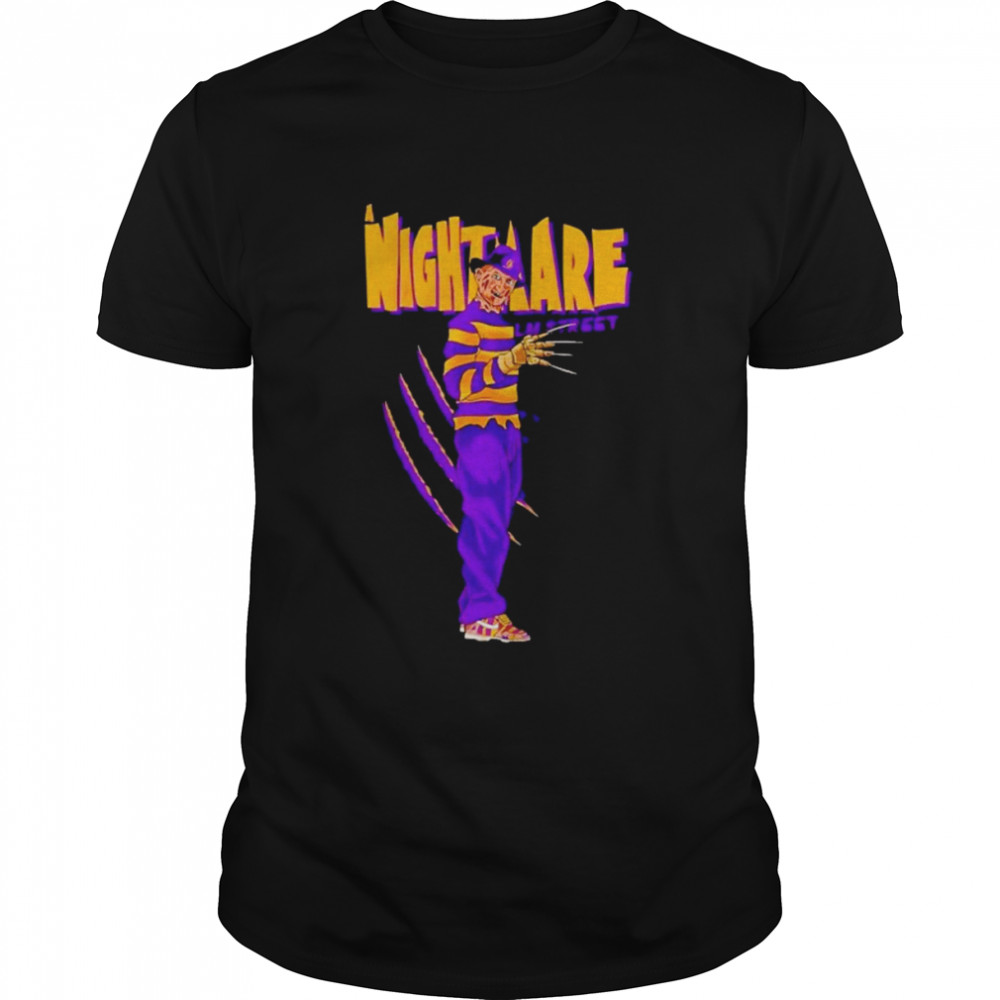 A Nightmare On Elm Street Freddy Krueger Los Angeles Lakers Halloween  Classic Men's T-shirt