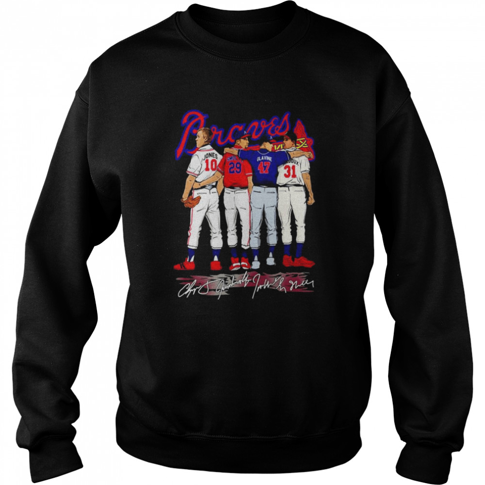 Atlanta Braves Chipper Jones's John Andrew Smoltz Tom Glavine and Greg  Maddux signatures shirt, hoodie, sweater, long sleeve and tank top