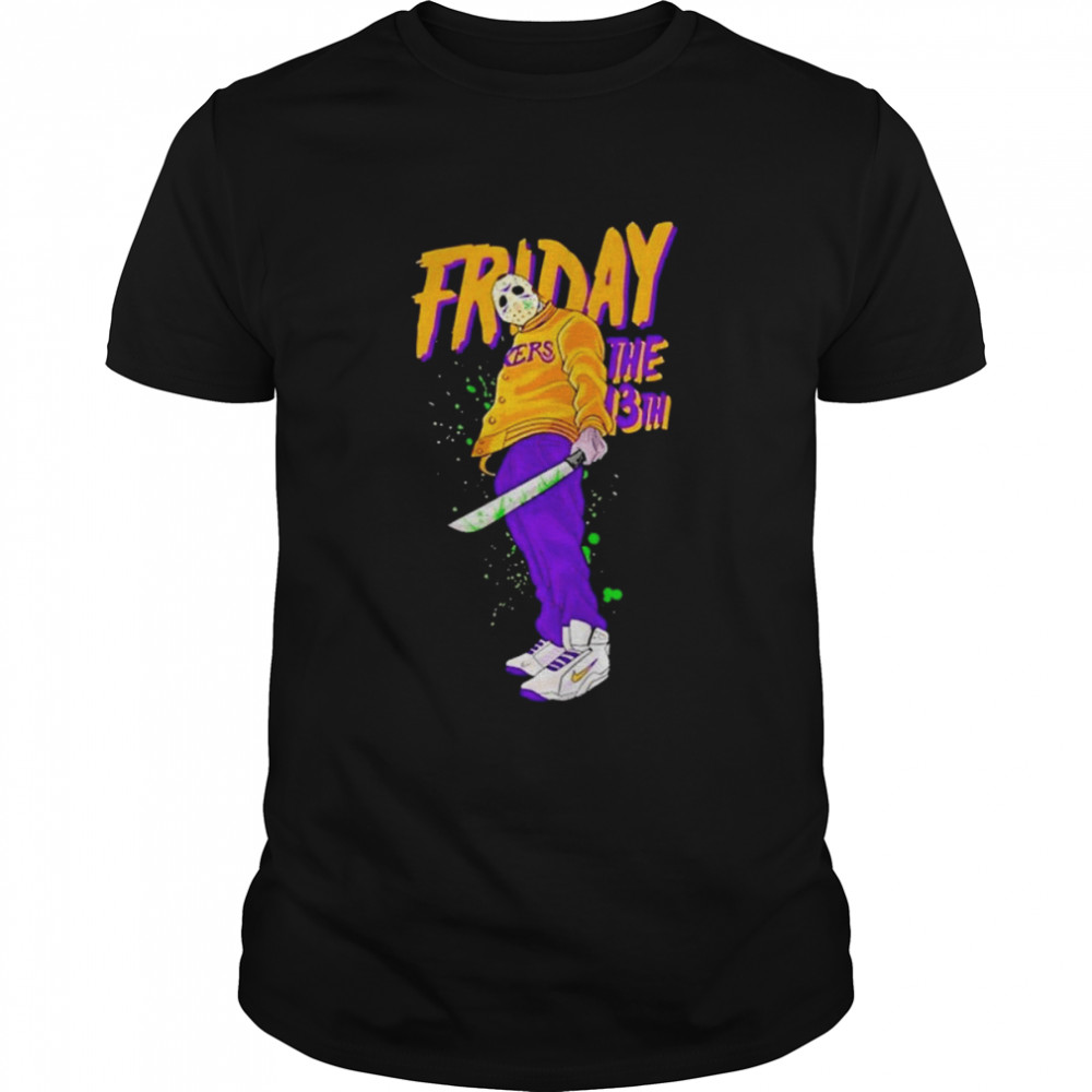 Friday The 13Th Jason Voorhees Los Angeles Lakers Halloween  Classic Men's T-shirt