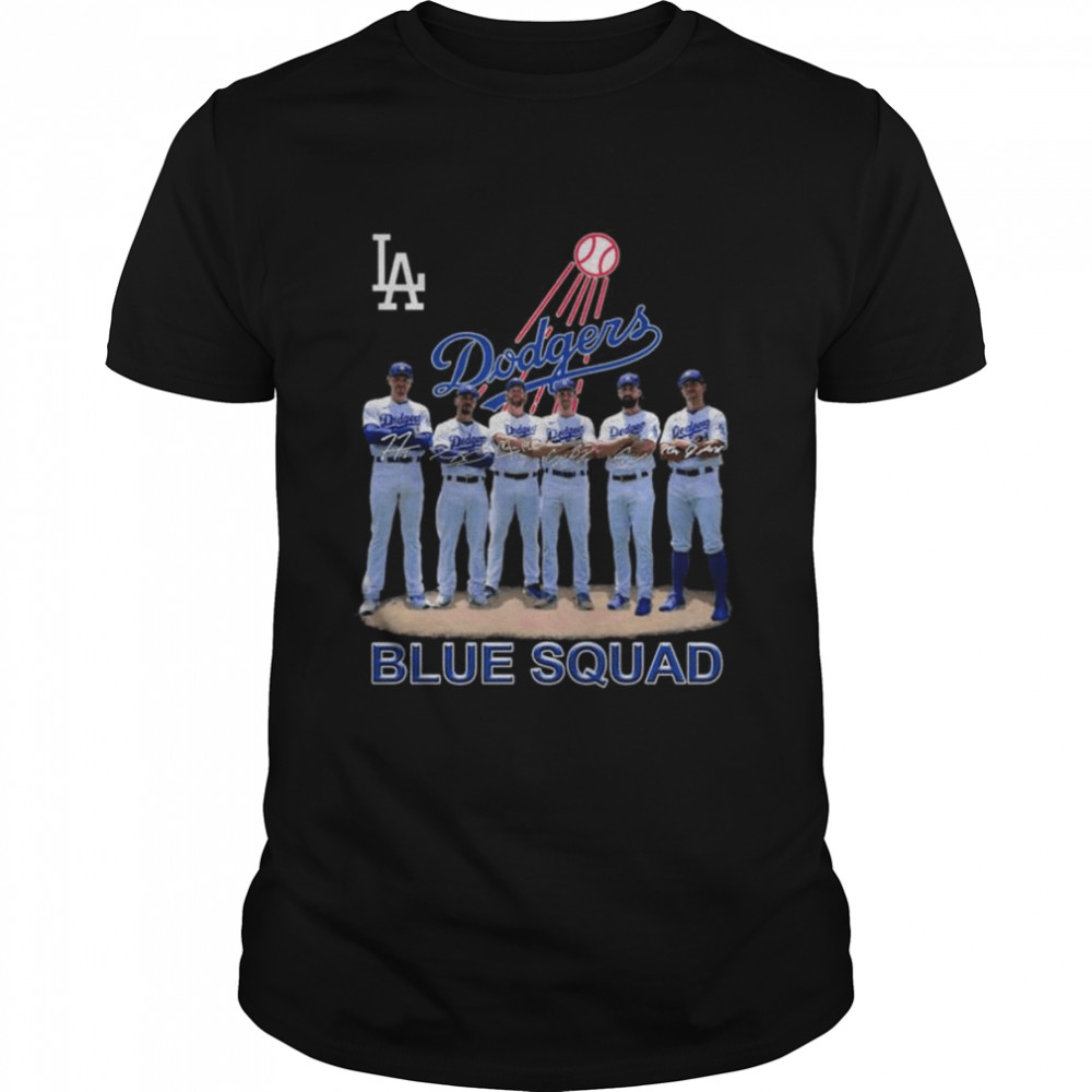 Los Angeles Dodgers blue squad signatures 2022 shirt Classic Men's T-shirt