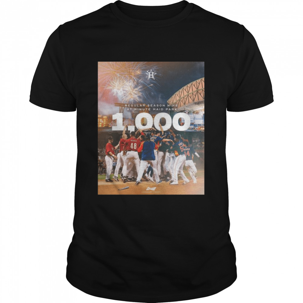 Houston Astros Regular Season Wins At Minute Maid Park 1000  Classic Men's T-shirt