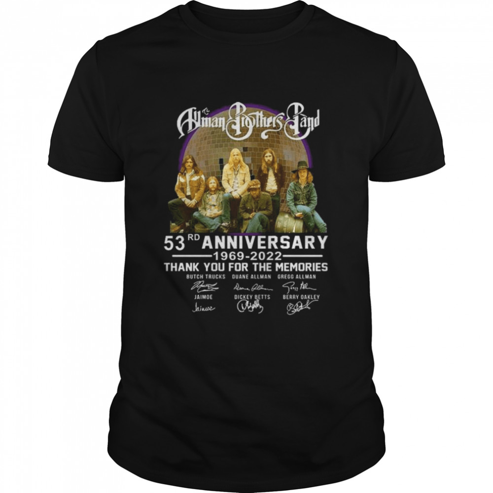 Human brothers band 53rd anniversary 1969 2022 thank you for the memories signatures shirt