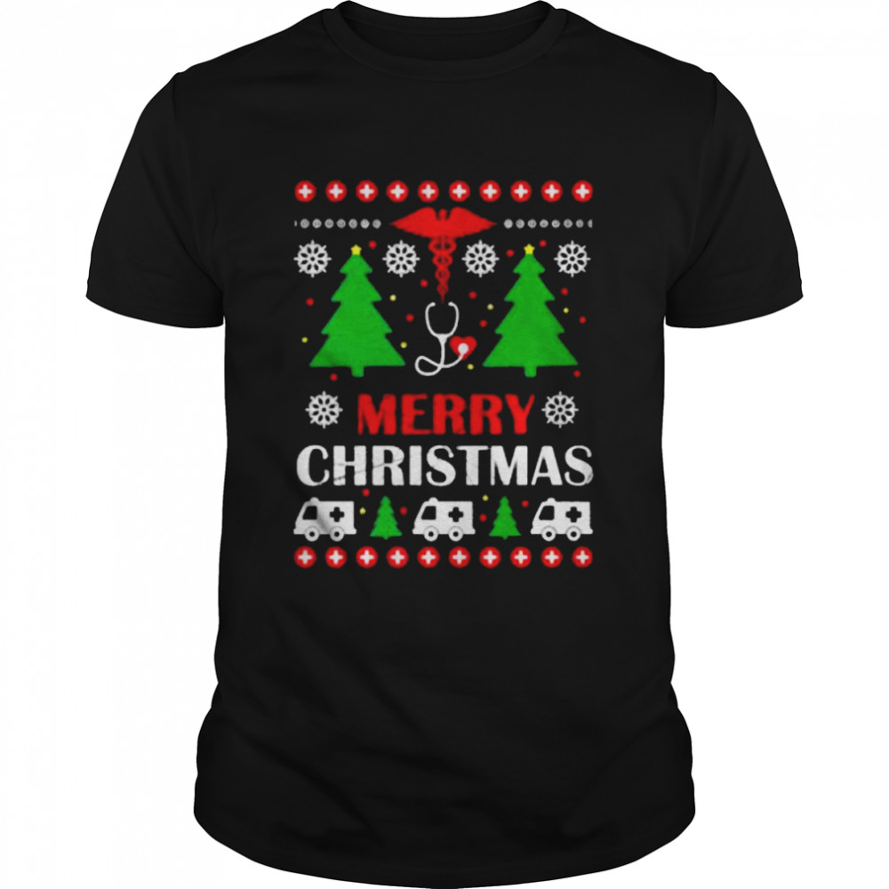 Ambulance Nurse Christmas T- Classic Men's T-shirt
