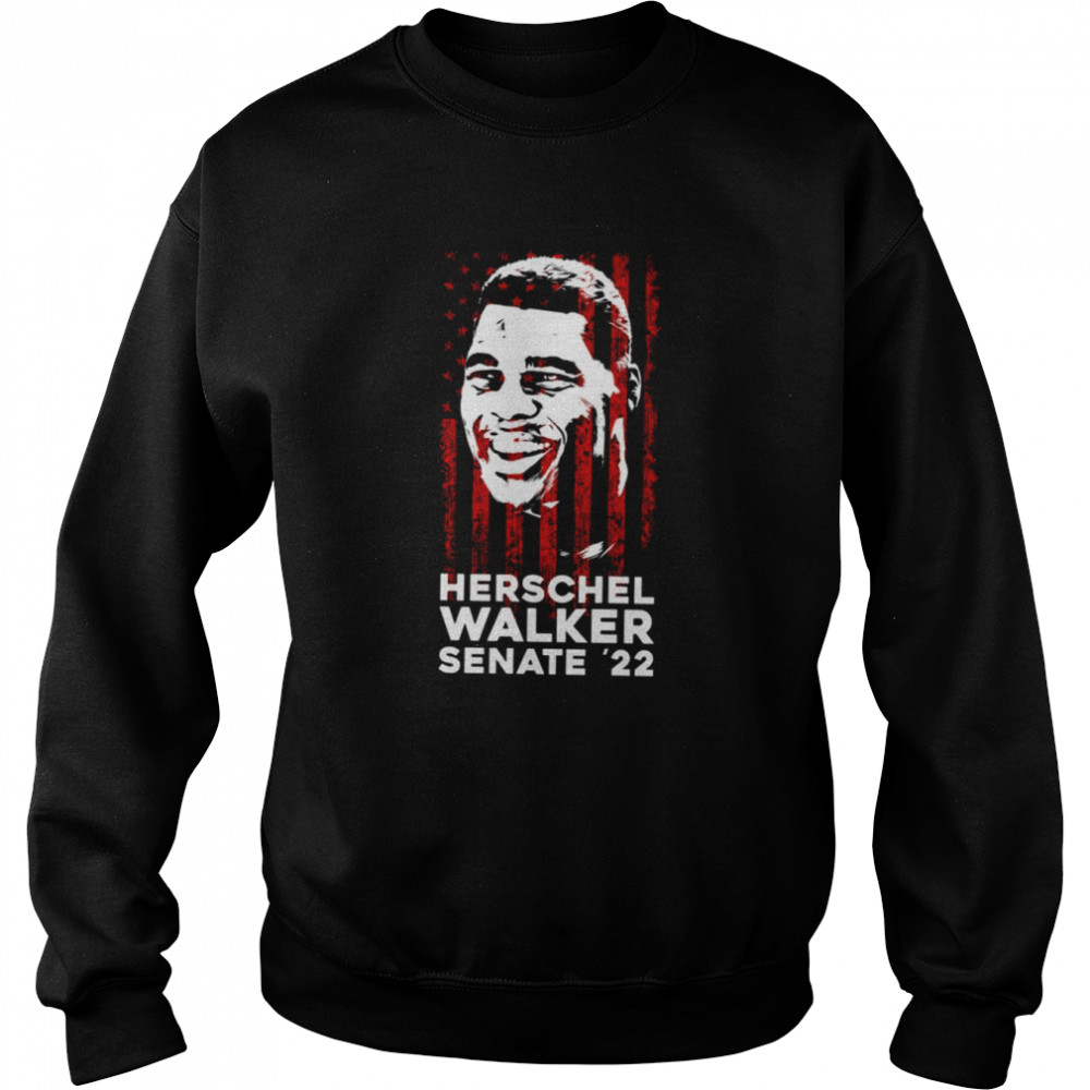 American Flag Art Herschel Walker Senate ’22 shirt Unisex Sweatshirt