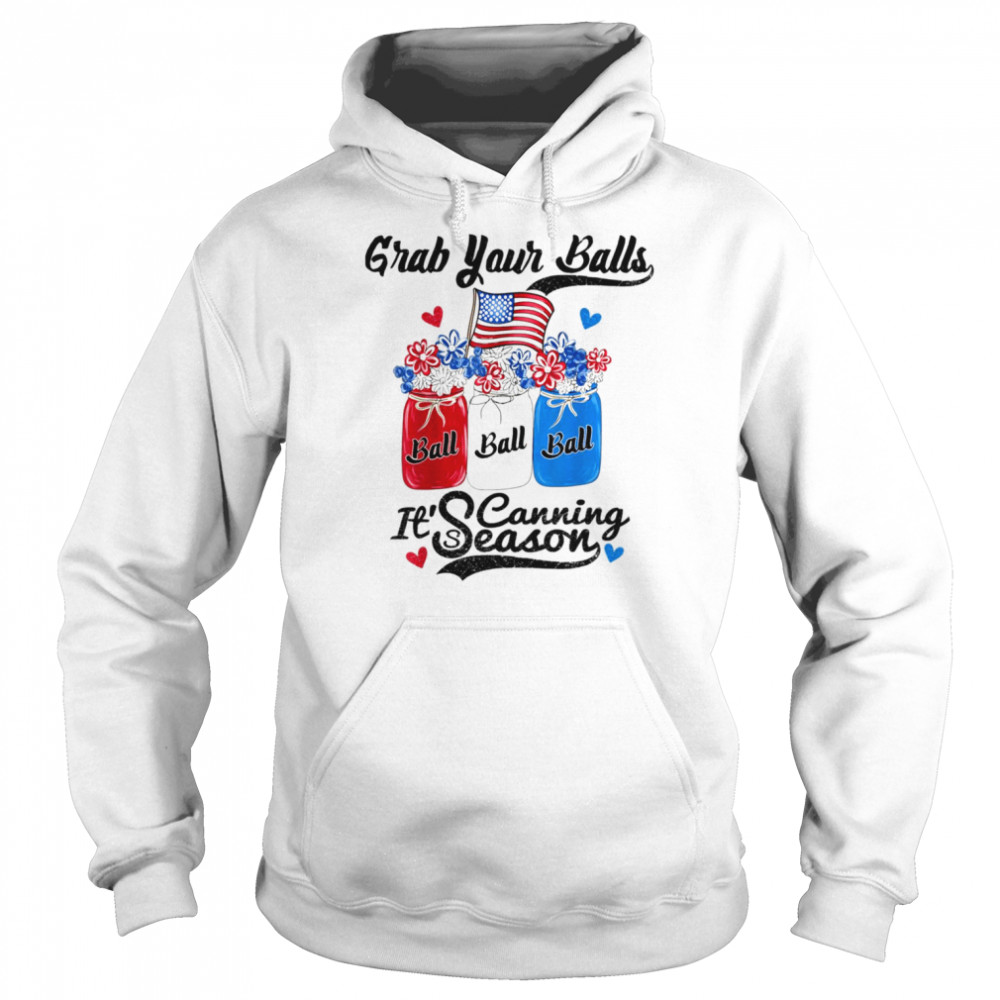 Canning 4th of July Flag America T- Unisex Hoodie