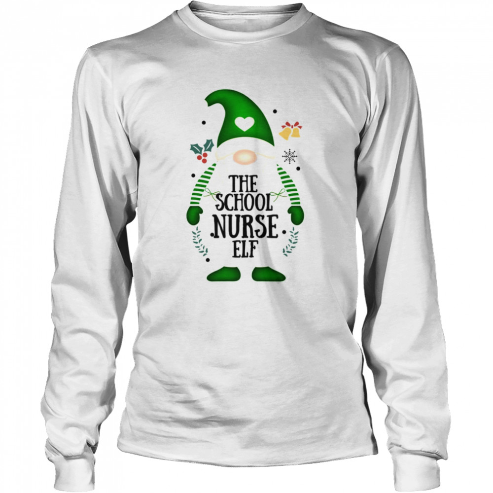 Christmas Gnomes in Plaid Hats Santa’s Favorite Nurse Christmas T- Long Sleeved T-shirt