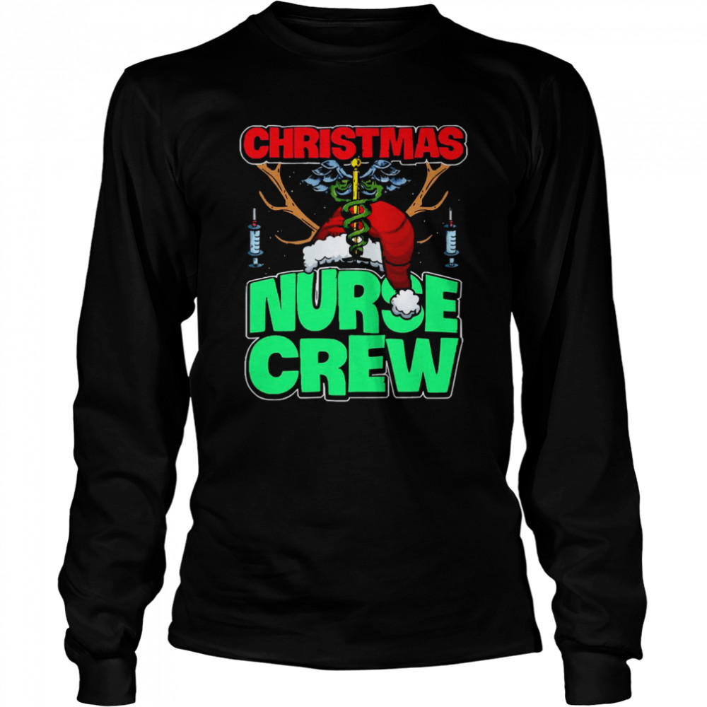 Christmas Nurse Crew Cute Practitioners Nurse Christmas T- Long Sleeved T-shirt