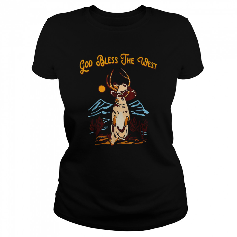 God Bless The Vintage West Cowboy Music Country Southern T- Classic Women's T-shirt