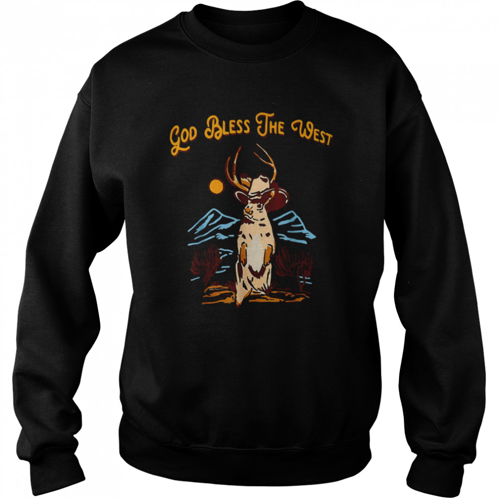 God Bless The Vintage West Cowboy Music Country Southern T- Unisex Sweatshirt