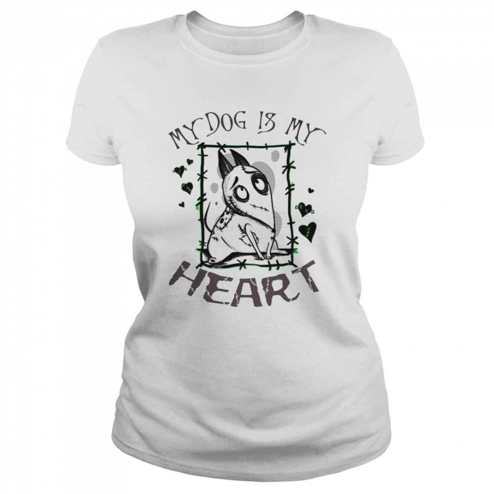 My Dog Is My Heart Frankenstein Dog shirt Classic Women's T-shirt