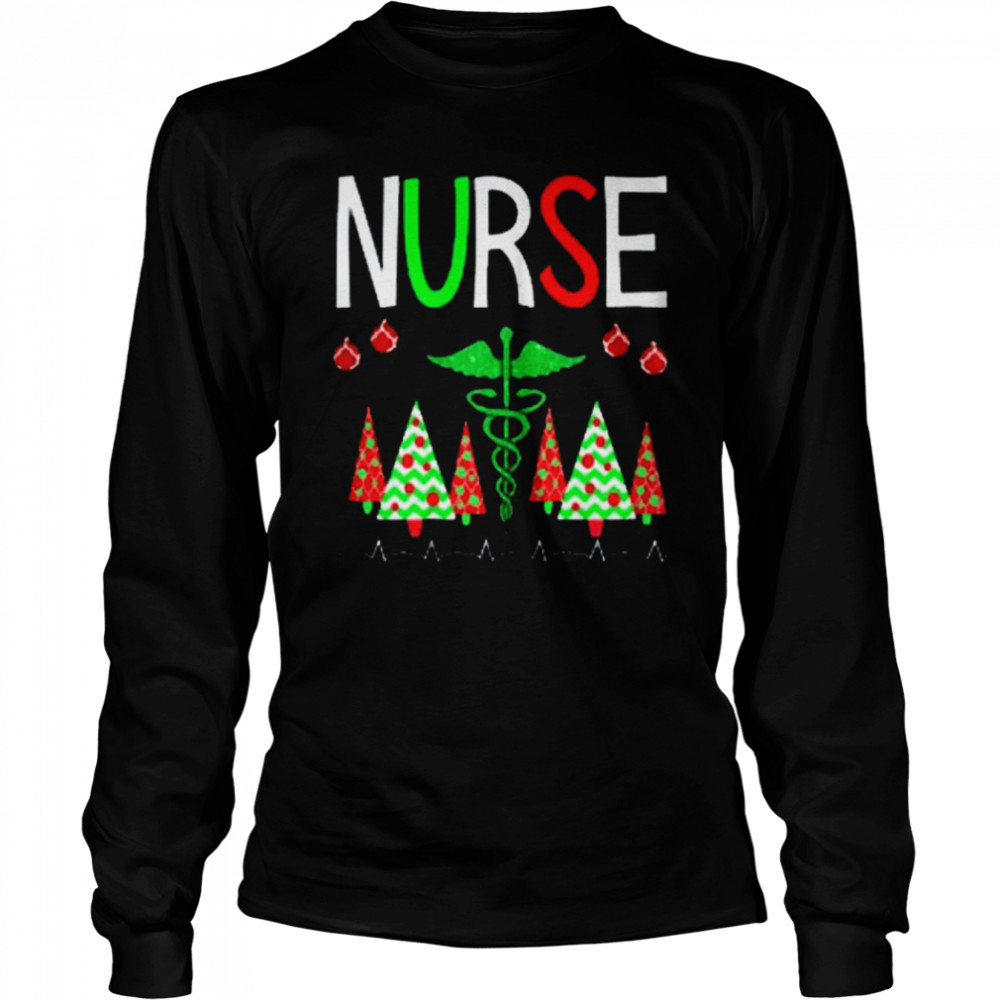 Nurse Christmas Tree Nurse Christmas T- Long Sleeved T-shirt