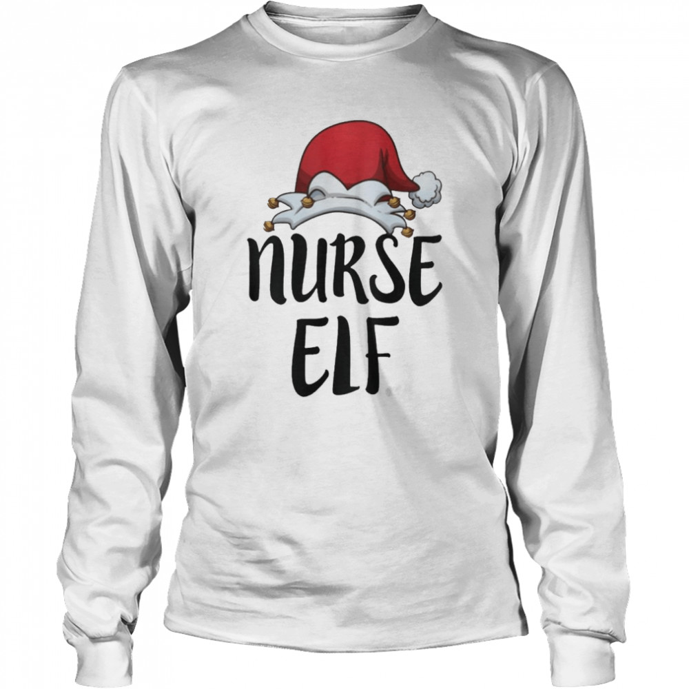 Nurse ELF Funny RN Nurse Christmas T- Long Sleeved T-shirt