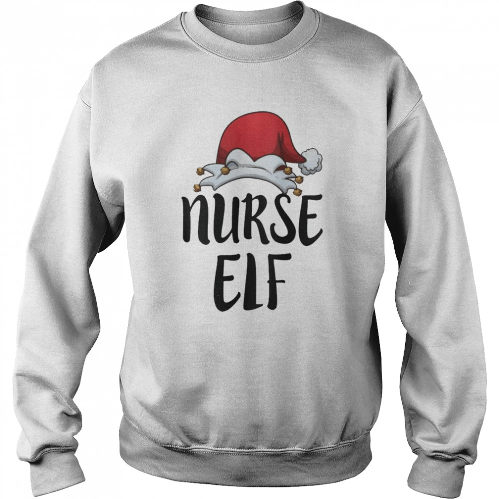 Nurse ELF Funny RN Nurse Christmas T- Unisex Sweatshirt