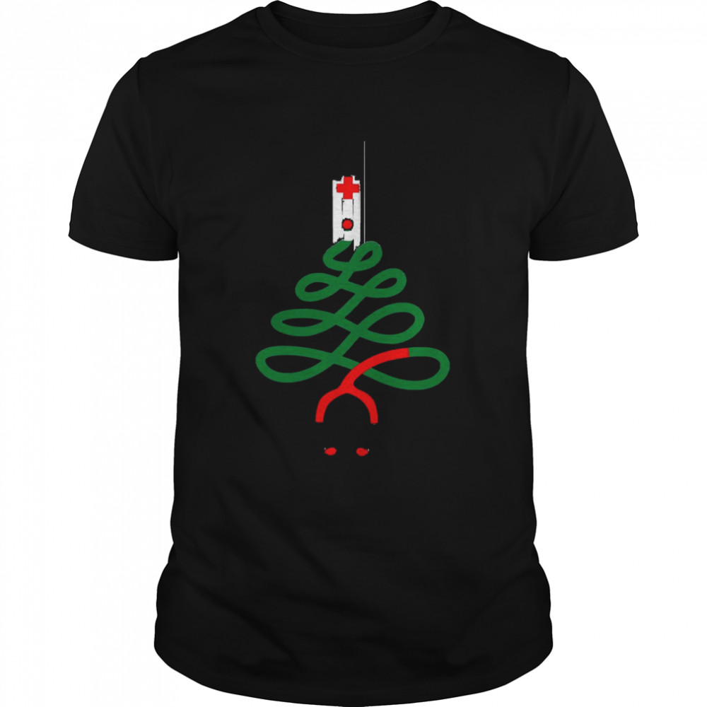 Nurse Pine Stethoscope Nurse Christmas T- Classic Men's T-shirt
