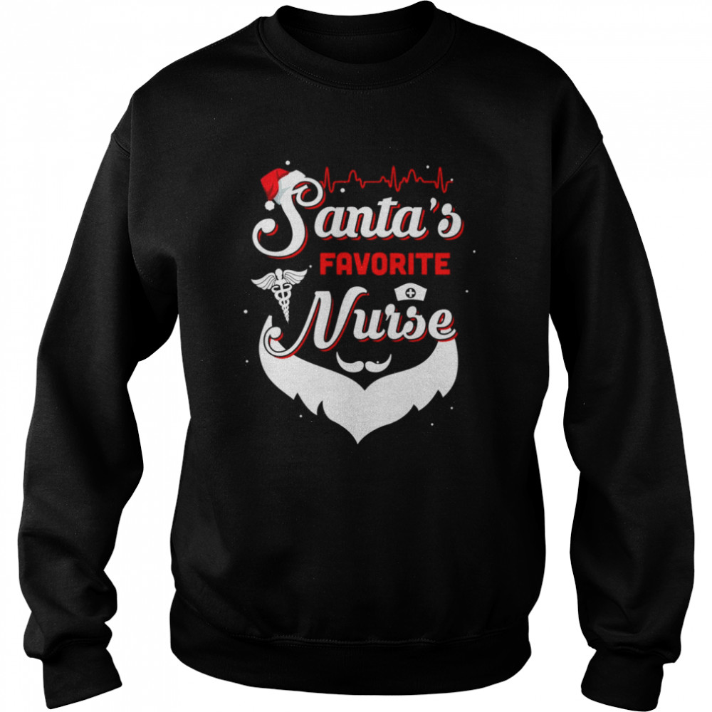 Nursing Santa’s Favorite Nurse Christmas T- Unisex Sweatshirt