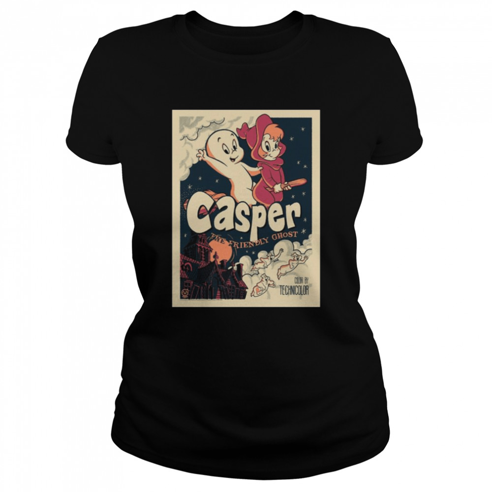 Retro Art The Ghost Casper Cute Boy shirt Classic Women's T-shirt