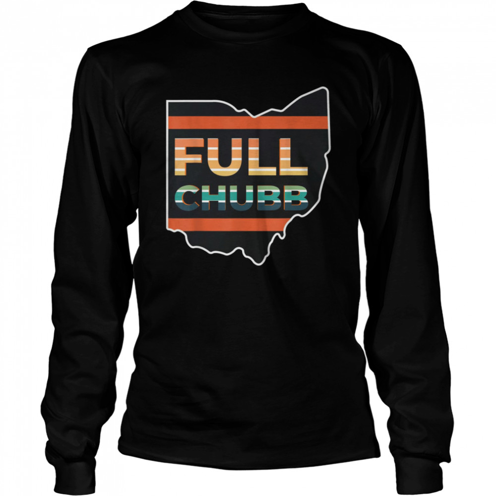 Retro Full Football Vintage love Browns Chubb Cleveland T- Long Sleeved T-shirt
