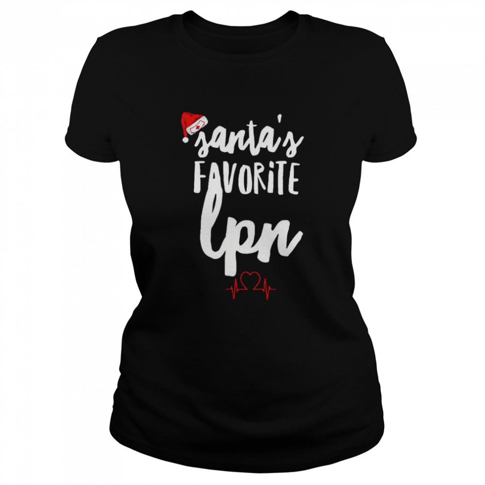 Santa’s Favorite LPN Nurse Christmas T- Classic Women's T-shirt