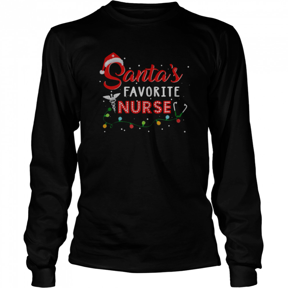 Santa’s Favorite Nurse  Long Sleeved T-shirt