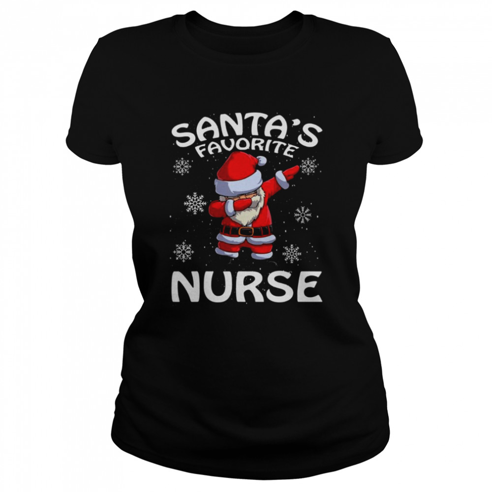 Santa’s Favorite Nurse Christmas  Classic Women's T-shirt