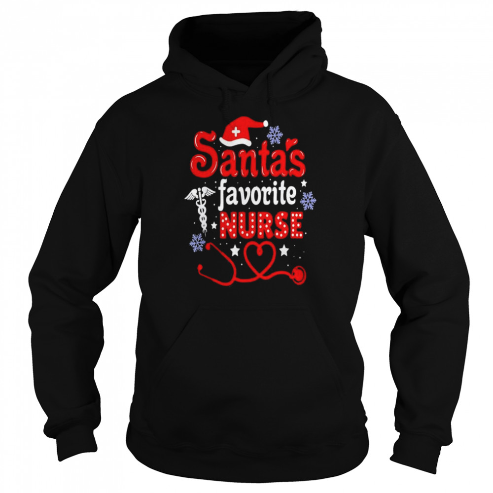 Santa’s Favorite Nurse Christmas T- Unisex Hoodie