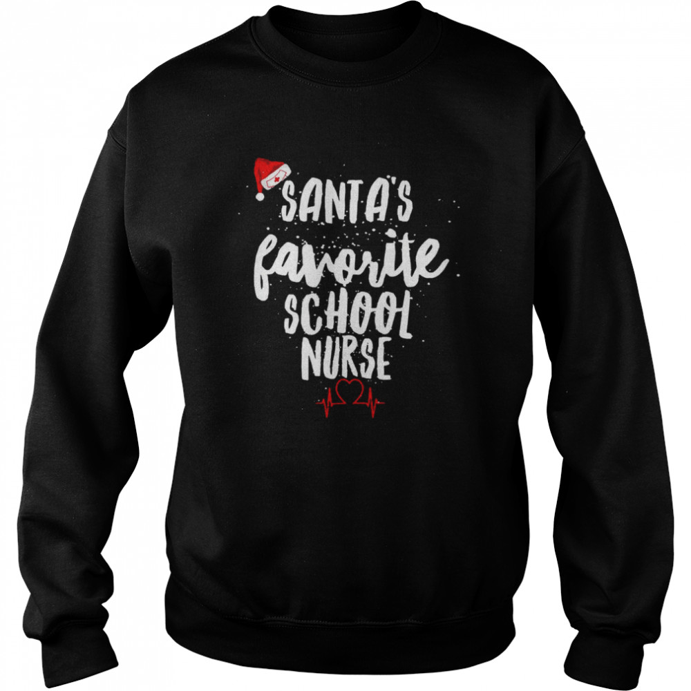Santa’s Favorite Nursing School Nurse Christmas T- Unisex Sweatshirt