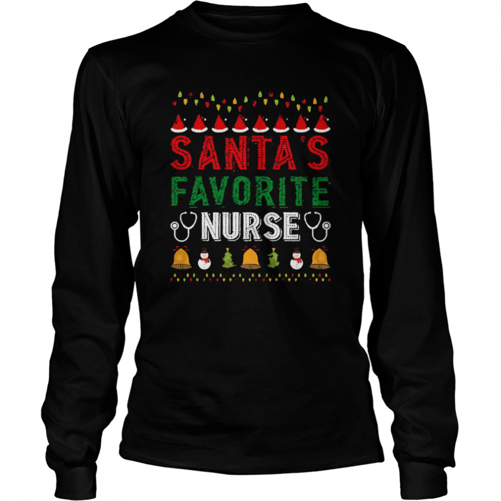 Santa’s Favorite Ornament Xmas Holiday shirt Long Sleeved T-shirt