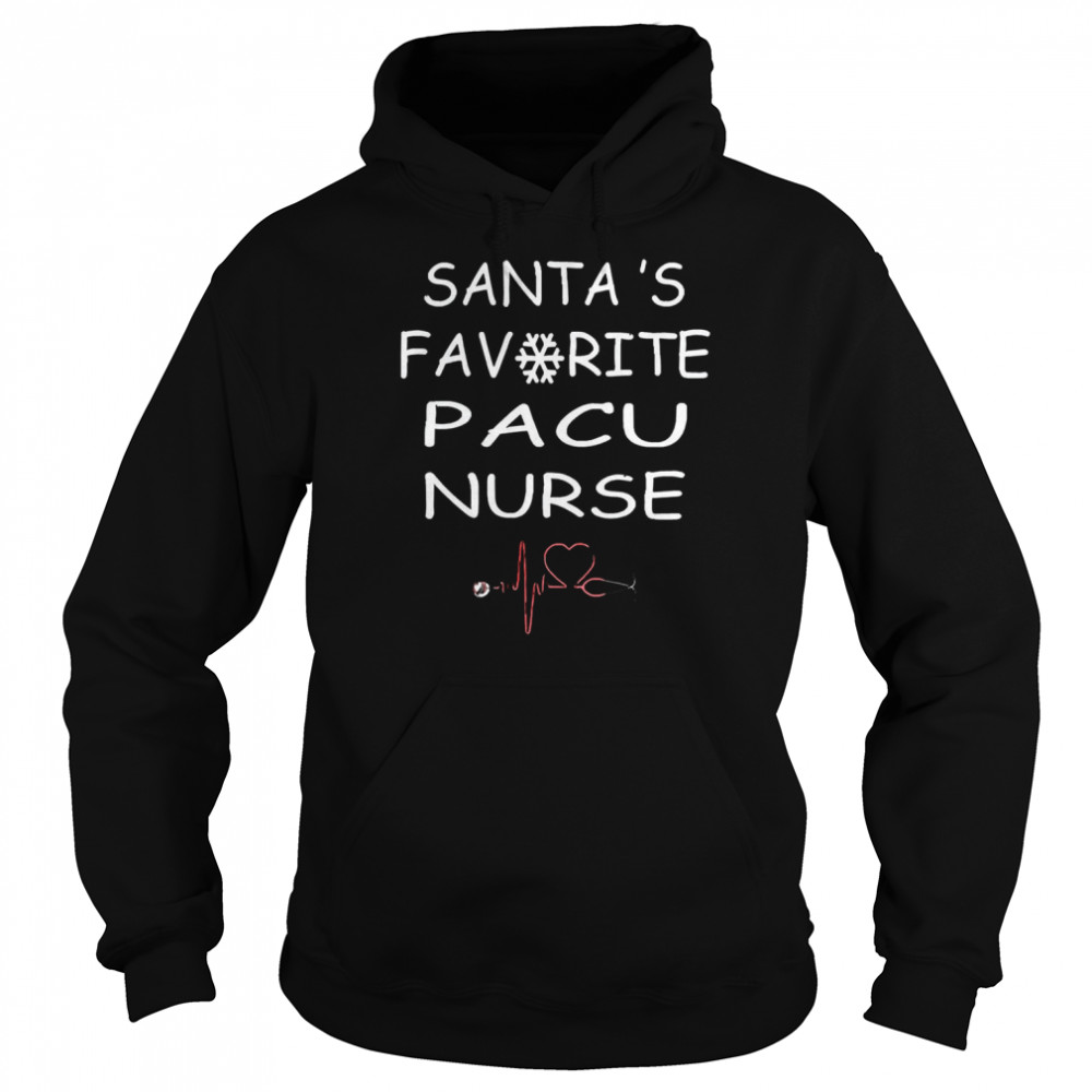 Santa’s Favorite Pacu Nurse Christmas T- Unisex Hoodie