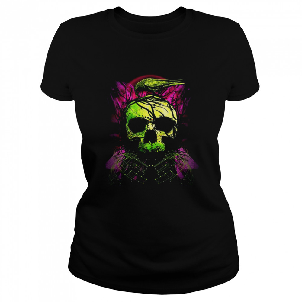 Skull The Raven The Omen shirt Classic Women's T-shirt