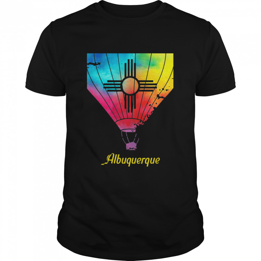 Vintage Rainbow Air Balloon Festive New Mexico Albuquerque T- Classic Men's T-shirt
