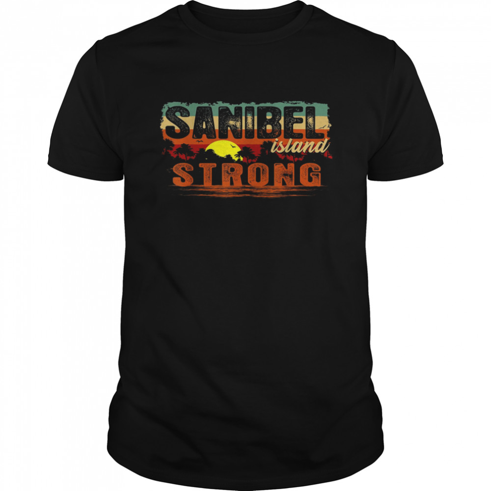Vintage Sunset Sanibel Island FL Tee Sanibel Island Strong T- Classic Men's T-shirt