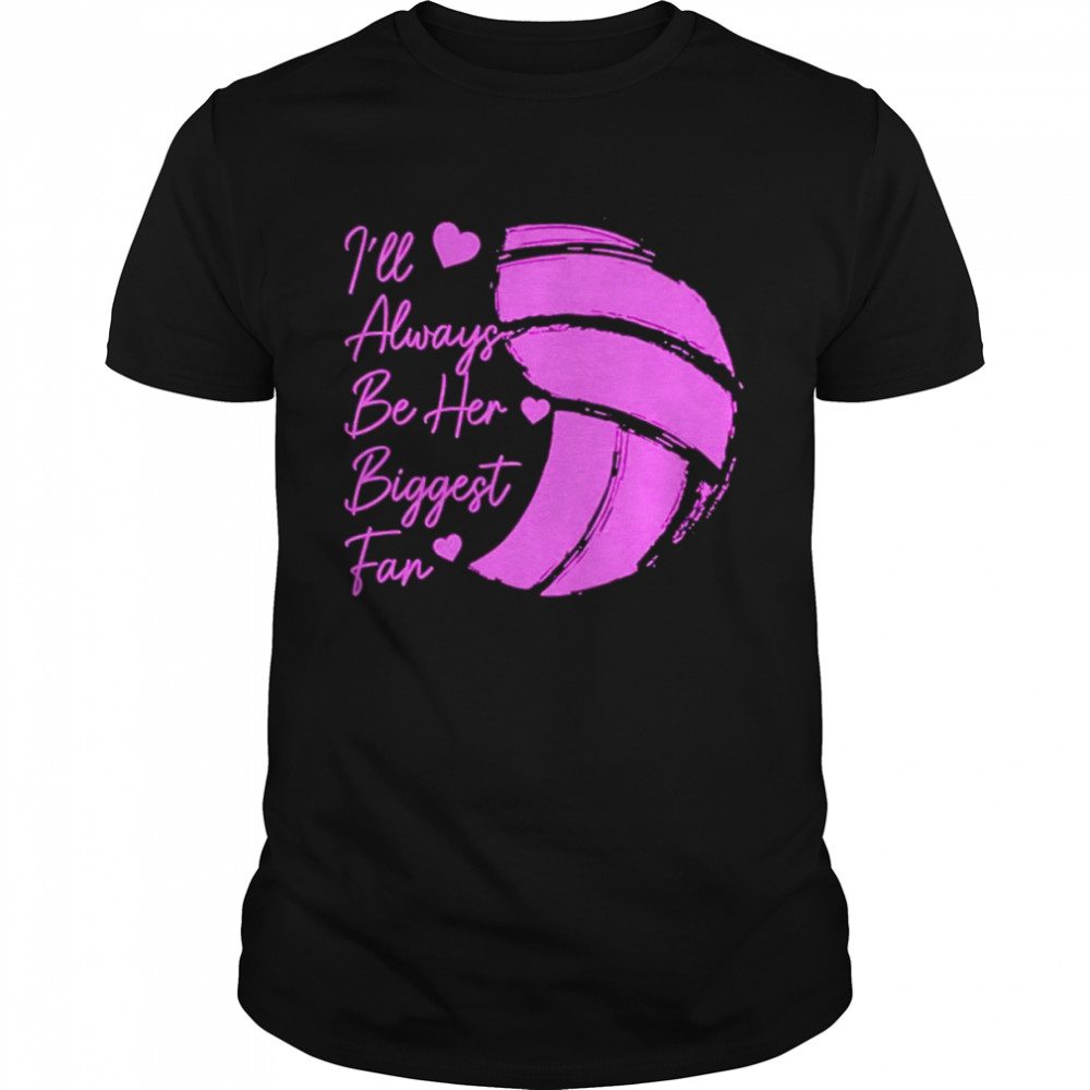 Volleyball mom her biggest fan volleyball daughter shirt Classic Men's T-shirt