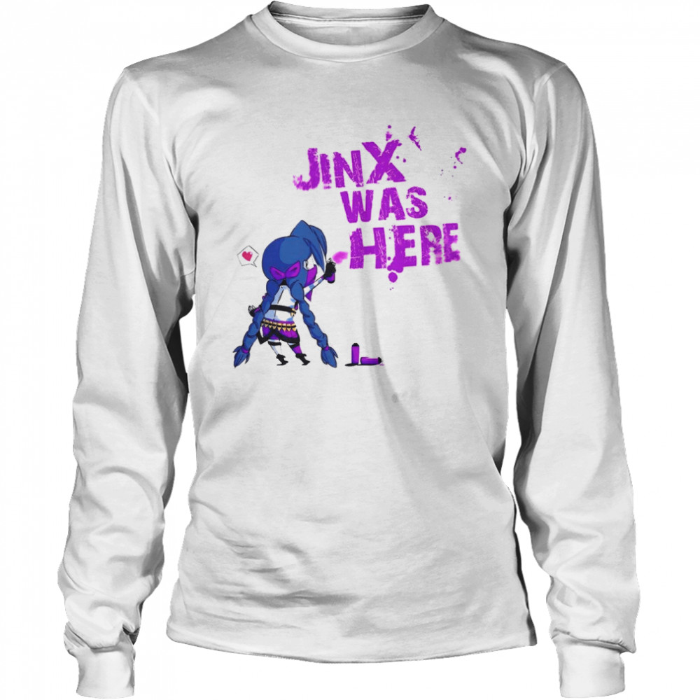 Jinx Was Here Arcane League of Legends T Shirt Classic Graphic Big