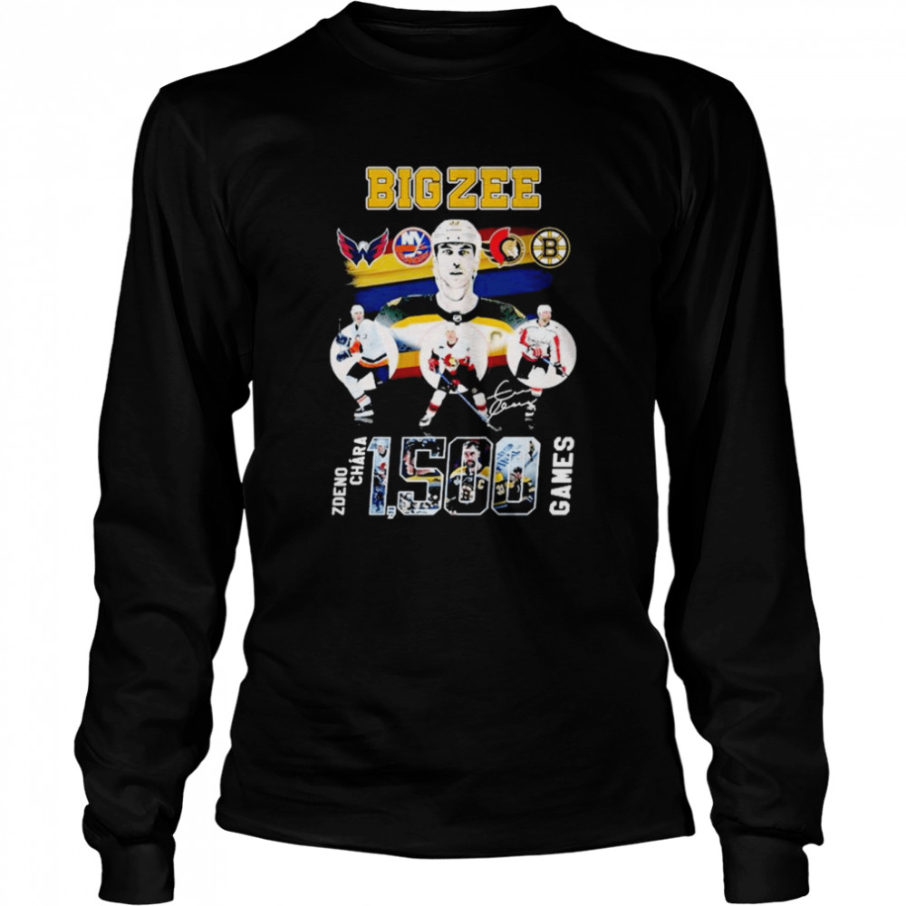 Big Zee Zdeno Chara 1,5000 Games signature shirt - Kingteeshop