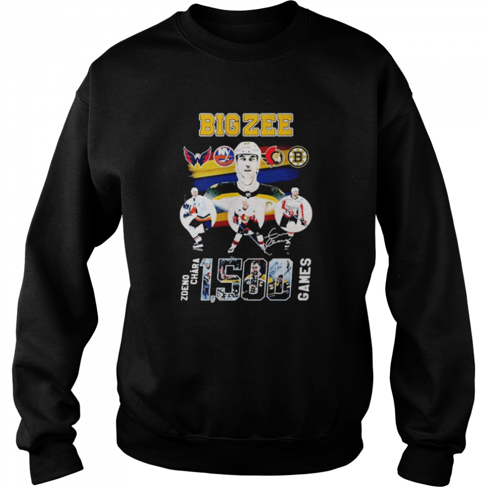 Big Zee Zdeno Chara 1,5000 Games signature shirt - Kingteeshop