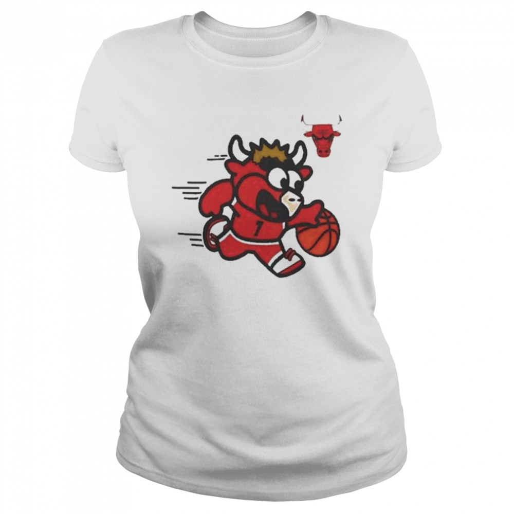 Nba infant white chicago bulls mascot bodysuit shirt Classic Women's T-shirt