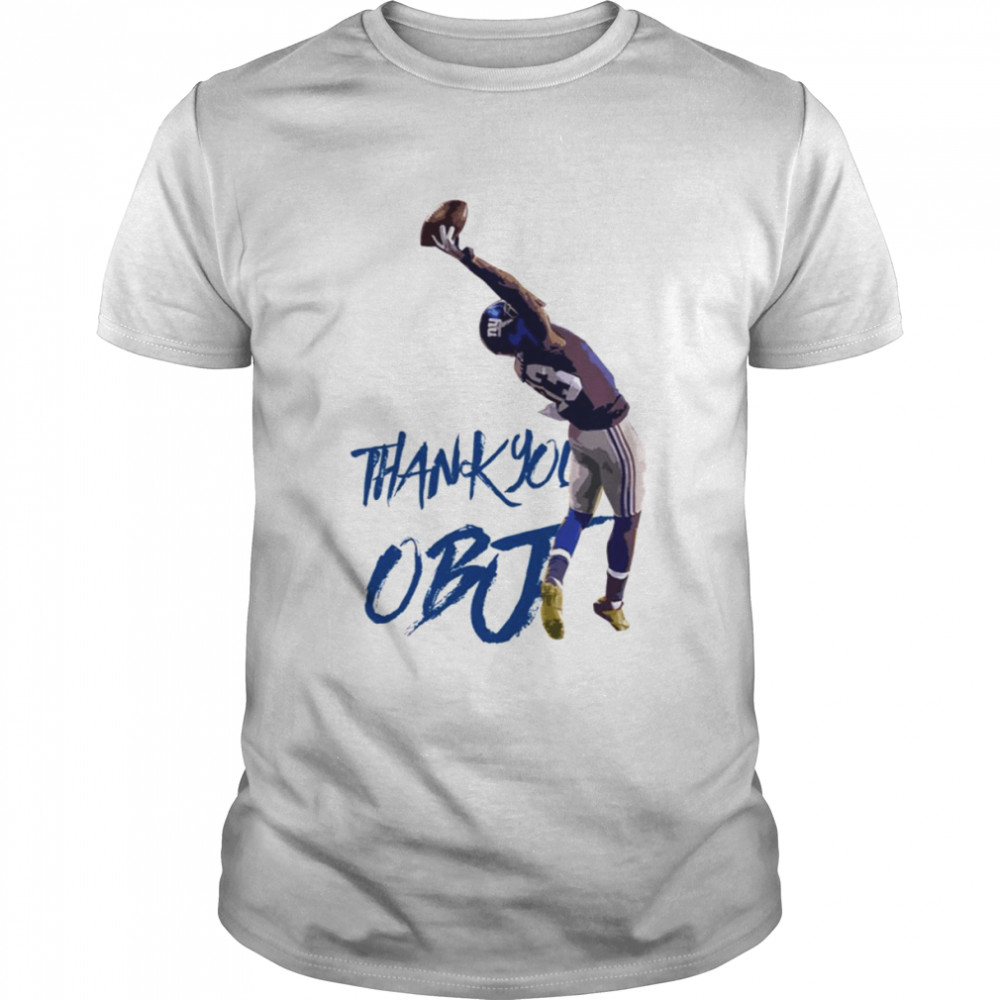 Thank You Obj New York Giants Odell Cornelious Beckham Jr shirt Classic Men's T-shirt