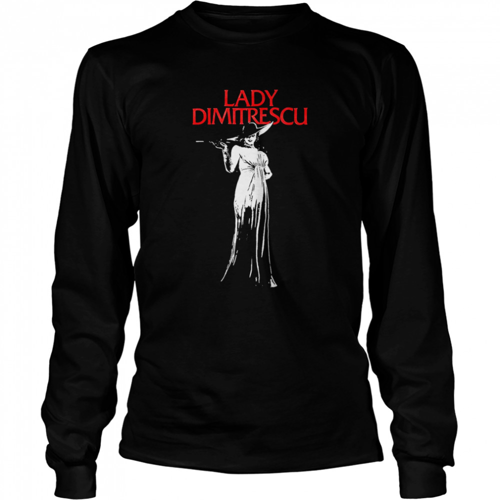 Resident Evil Lady Dimitrescu Scary Movie shirt Long Sleeved T-shirt