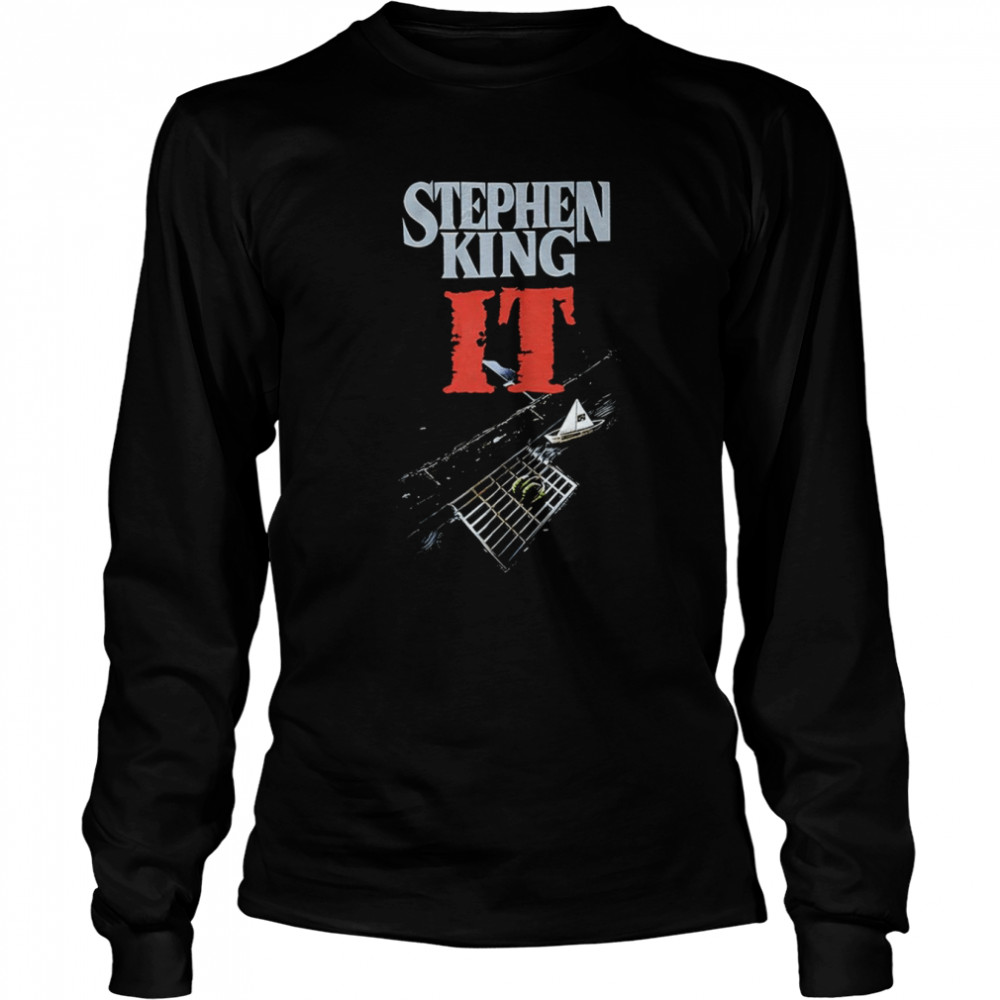 Steven King It Book Cover Scary Movie shirt Long Sleeved T-shirt