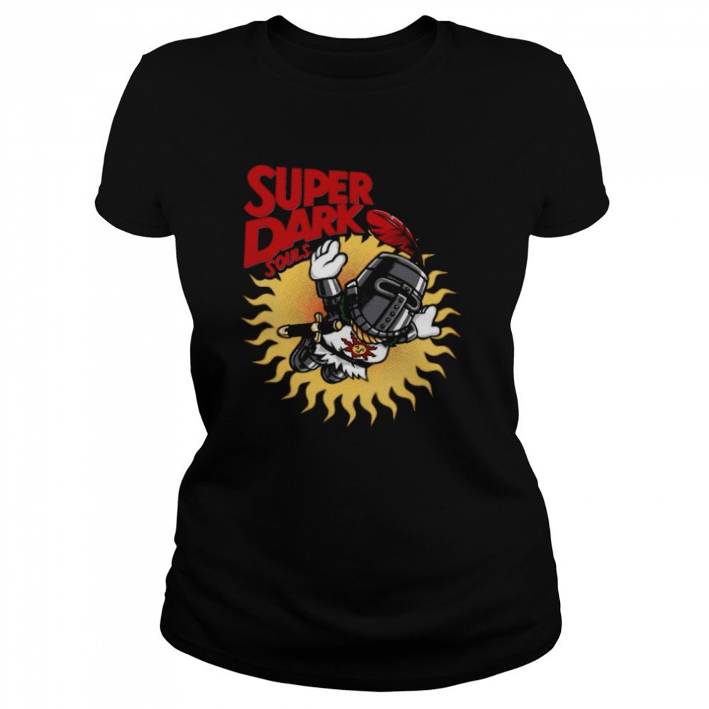 Super Dark Souls Super Mario Bros Video Game Nintendo shirt Classic Women's T-shirt