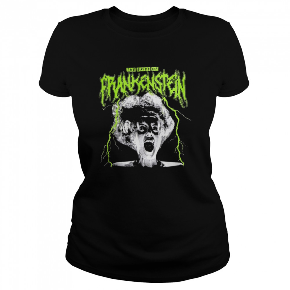 The Bride Of Frankenstein Metal Scary Movie Universal Monsters shirt Classic Women's T-shirt
