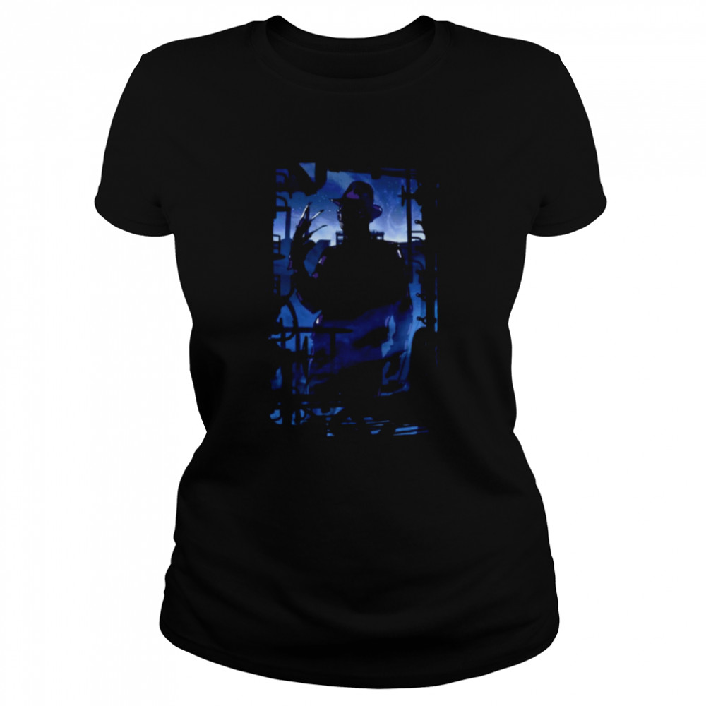 The Dreamer A Nightmare On Elm Street Silhouette Scary Movie Halloween shirt Classic Women's T-shirt