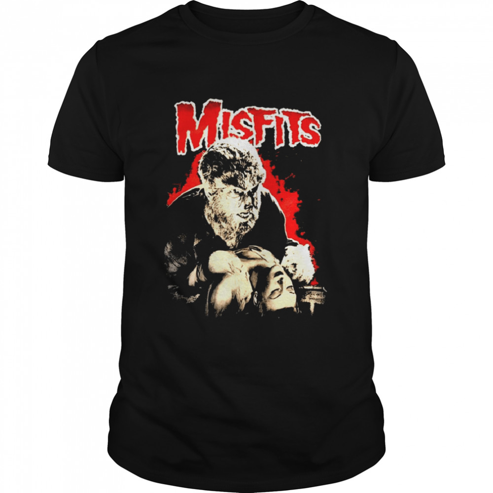 The Misfits Universal Monters Wolfman Scary Movie shirt Classic Men's T-shirt