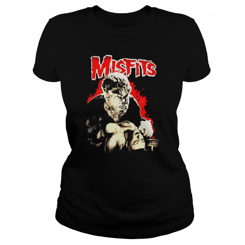 The Misfits Universal Monters Wolfman Scary Movie shirt Classic Women's T-shirt