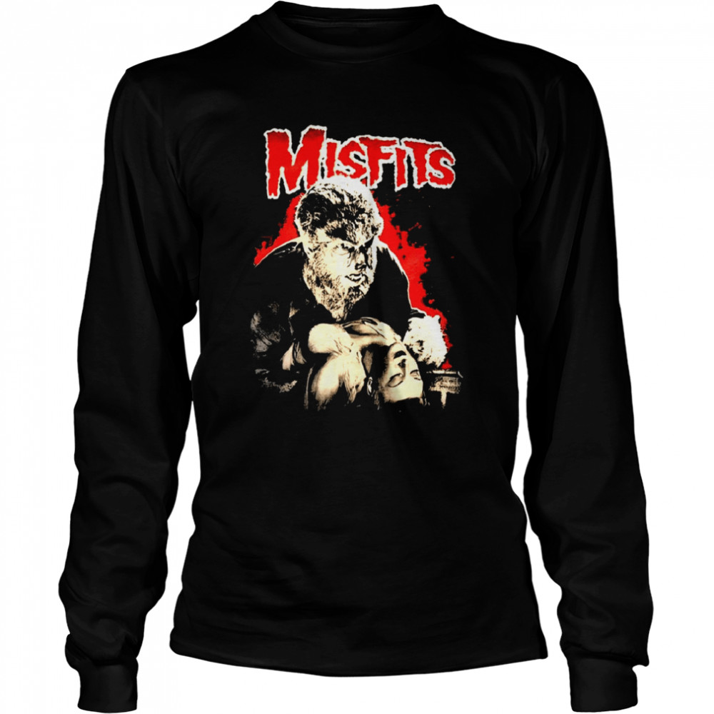 The Misfits Universal Monters Wolfman Scary Movie shirt Long Sleeved T-shirt