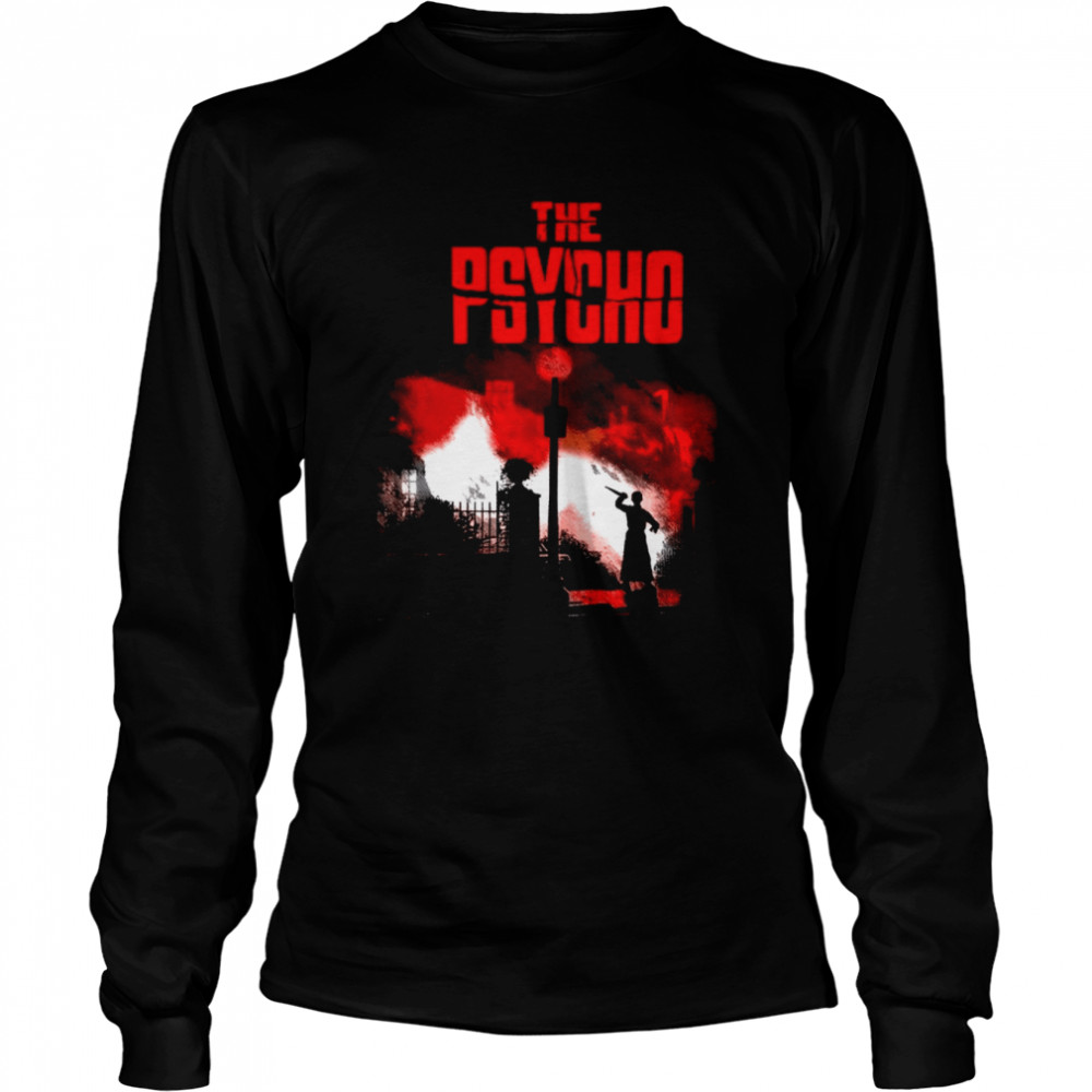 The Psycho Movie Horror Scary Movie shirt Long Sleeved T-shirt