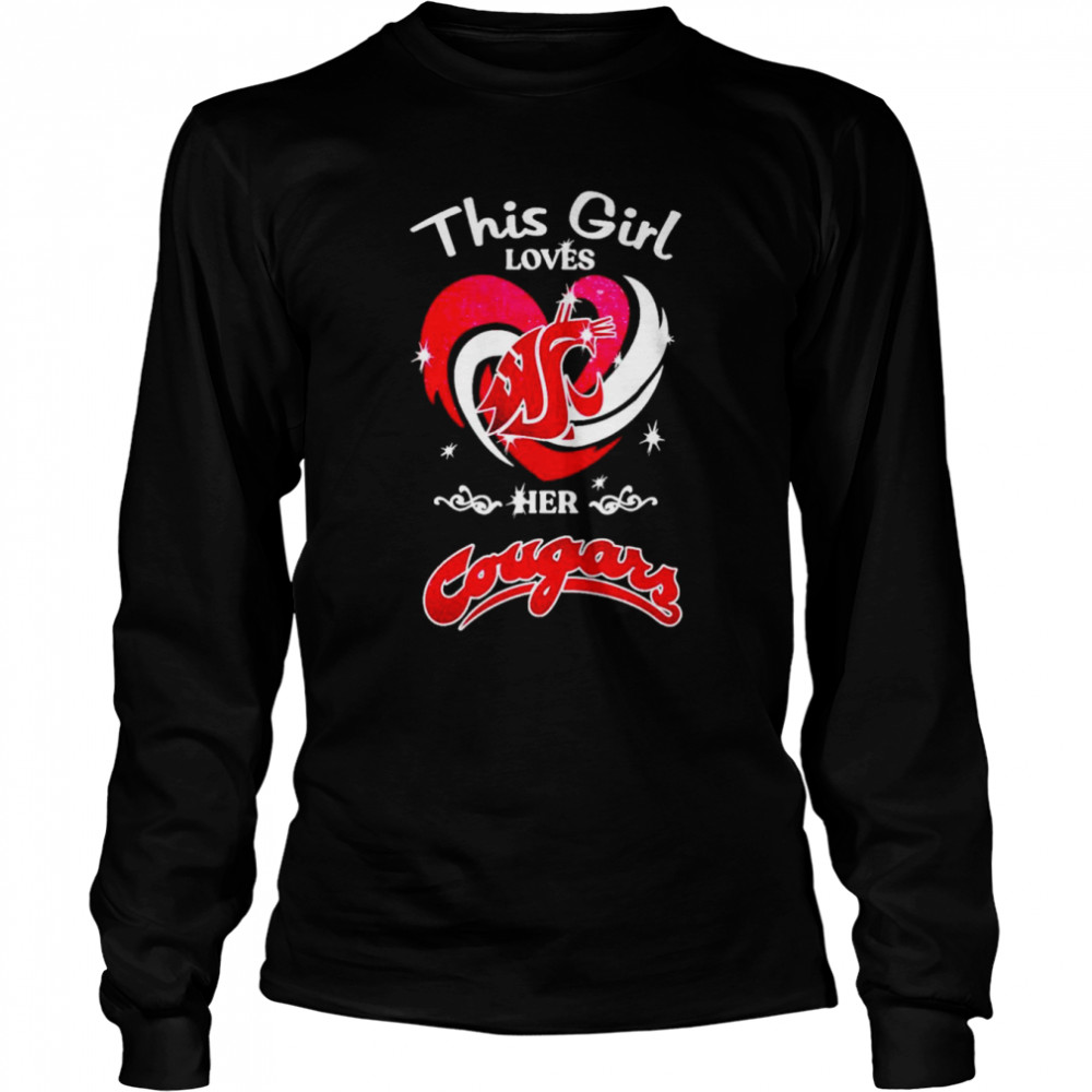 This girl loves her Cougars shirt Long Sleeved T-shirt