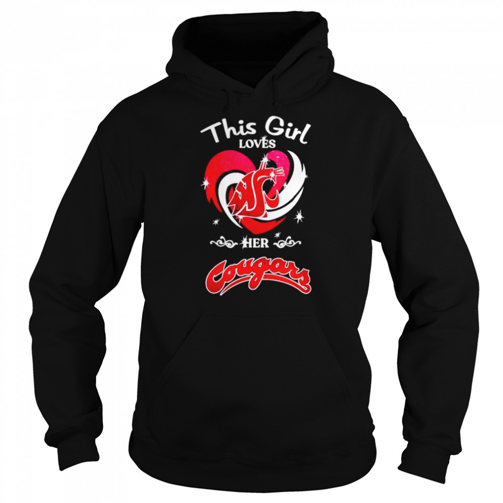 This girl loves her Cougars shirt Unisex Hoodie